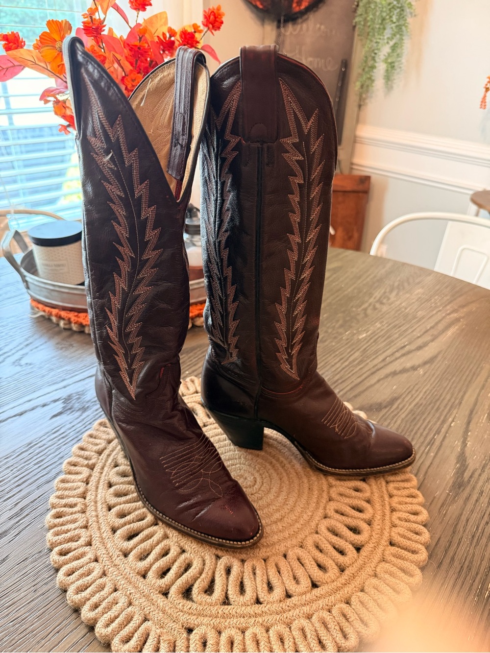 Vintage Abilene Western Cowgirl Boots Sz 5.5M